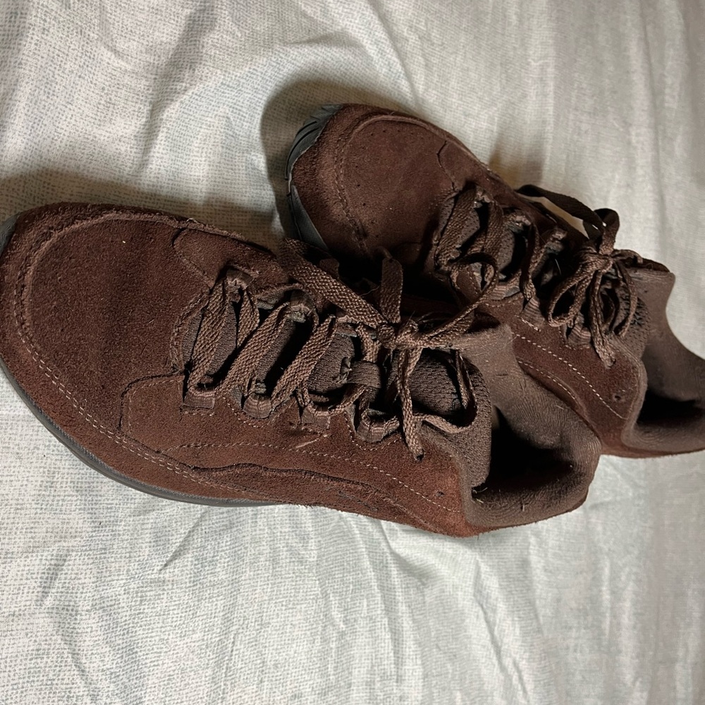 Ryka Brown Casual Sneakers with Suede Finish